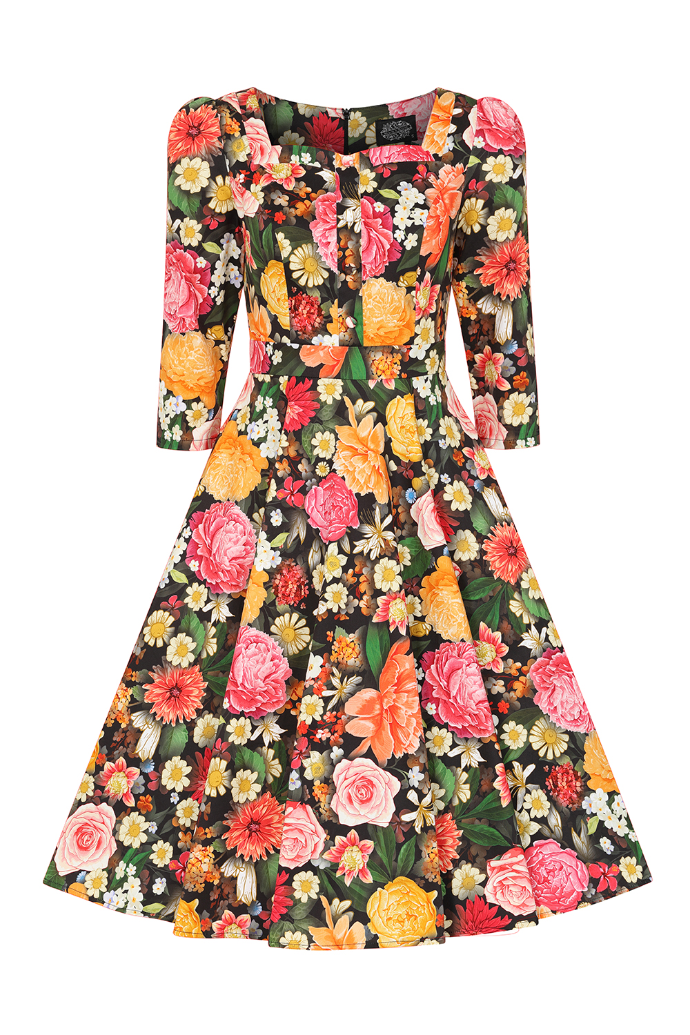 Cassidy Floral Swing Dress in Extended Sizing